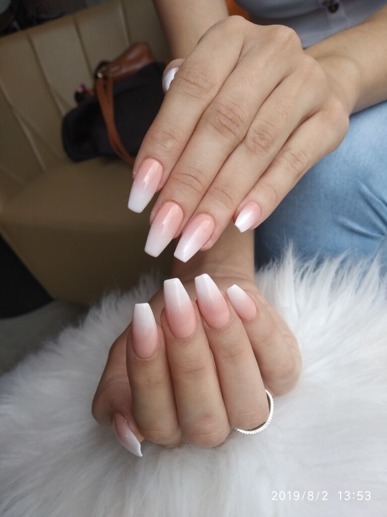 Summer Ombré nail design using Noodle Yess by Valentino Beauty Pure -